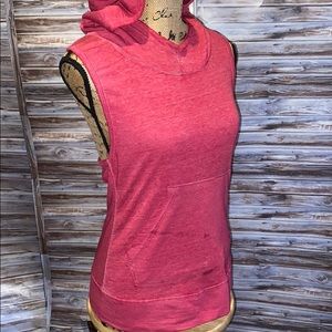 Cascade Blue Sleeveless Hoodie.     M713